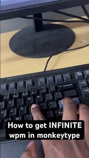 infinite wpm in monkey type tutorial!! (totally legit test) #shorts #typing #monkeytype #keyboard