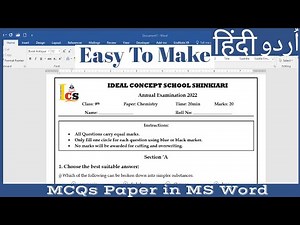 How To Make MCQs Question Paper In MS Word | Typing Multiple Choice Question Paper Microsoft Word