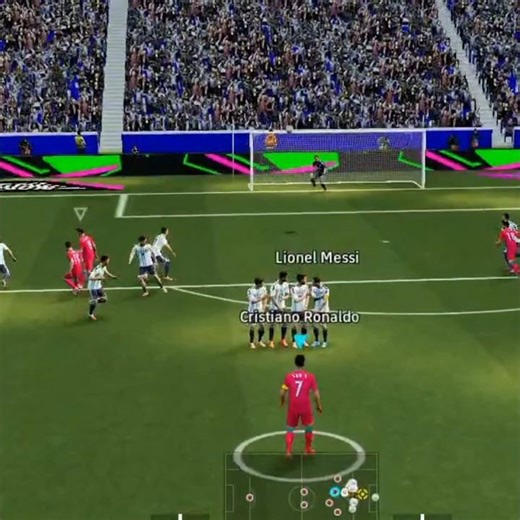 Ronaldo Vs Messi Free Kick Challenge #efootball #football #shorts #shlocx