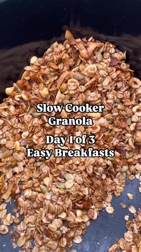 Day 1 of 3 Easy Breakfasts! Cooking your favourite granola in the...