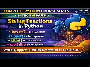 String Functions in Python 🔥 | lower(), upper(), title(), capitalize() Explained | Python AI based