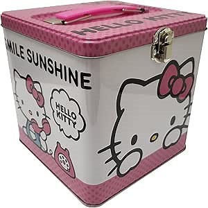 The Tin Box Company XL Storage Tin with Handle, Hello Kitty