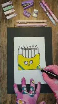 Back To School | Learn How To Draw Crayons 🖍 📖