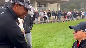 Watch epic moment golf prodigy, 11, hits hole-in-one in front of Tiger Woods
