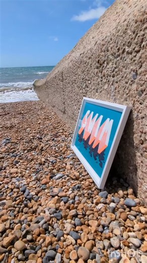 Keep going. Keep swimming. A hand-pulled screen print, that's a...