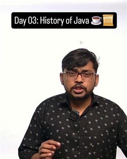 jayesh kande on Instagram: "💡 Java chi सुरुवात कशी झाली? 1991 मध्ये James Gosling आणि त्यांच्या टीमने Sun Microsystems मध्ये Java तयार केली. Initially याचं नाव Oak होतं 🌳, नंतर ते बदलून Java ठेवलं गेलं. आज Java वापरून आपण Web, Mobile, Enterprise, Cloud applications बनवतो 🚀 👉 Day 03 मध्ये आपण Java चा complete history, versions आणि evolution समजून घेणार आहोत. #Day03 #HistoryOfJava #JavaProgramming #JamesGosling #LearnJava"