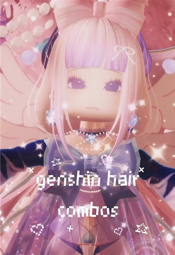 🫧⊹ — genshin hair combos in royale high!! — #fyp || #roblox || #royalehigh || #genshinimpact || #haircombo