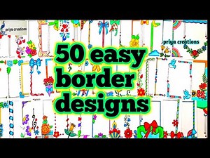 border designs on paper | 50 border designs | hindi front page design | hindi border design |project