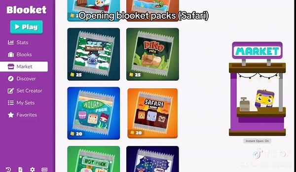 Opening Safari Pack in Blooket - Rainbow Panda Challenge