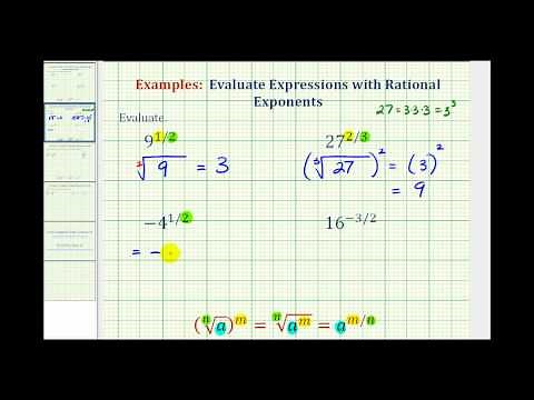 Ex: Evaluate an Expression with Rational Exponents Using Radicals