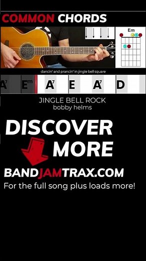 Jingle Bell Rock by Bobby Helms | EASY GUITAR LESSON | Scrolling Chords & Lyrics
