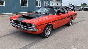 Sold Sold Sold! Have a look at this beautiful 1971 Dodge Demon. This solid rust-free Demon was originally from Tennessee. It is an original factory H code Hemi Orange with orange and black bucket seat interior car. It is powered by a 340 backed by a 4 speed standard transmission and 8 3/4 rear end with 3:23 gears. It is equipped with power steering and Wilwood 4-wheel disc brakes with stainless flex hoses. It has a new fuel tank and lines, all new brake lines, and cables as well as a new drivesh