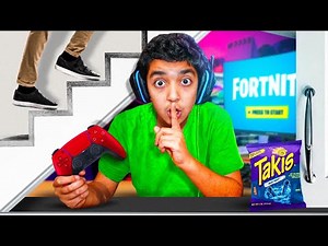 I built a SECRET ROOM to hide from my Parents! 🤫 (FORTNITE!)