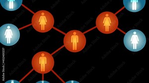 Virus Spreading Among People Infographic Animation With Zoom Out