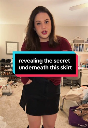 Skirt energy with shorts-level security. This high-waisted denim skort has a built-in short for coverage, stretchy fabric for comfort, and a sleek side slit that makes legs look miles long. Style it with a basic tee, a leather jacket, or a cozy knit and boots, then live your life without worrying about wind or stairs. #Tiktokshopblackfriday #BFCM #skort #denimoutfit #tiktokshopfinds