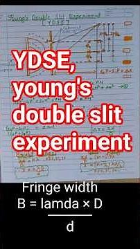 Young's double slit experiment, YDSE wave optics Physics class 12 NCERT notes #physics