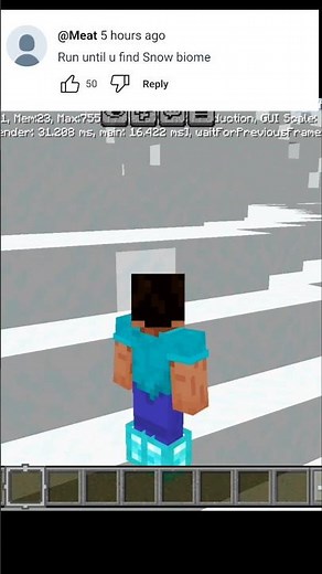 I Run Until I Find a Snow Biome in Minecraft! ❄️🏃‍♂️ #Shorts