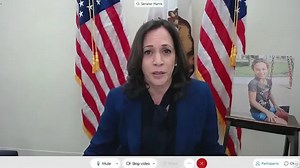 Harris slams 'reckless' in-person Barrett hearing