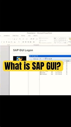 SAP GUI in SAP #sap