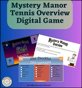 Mystery Manor! Learning Tennis - Escape Room With a Twist Game