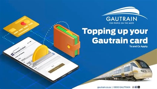 Skip the queue! Link your profile on the Gautrain web or app and load fares on your Gautrain Swift Card online. Quick, easy, and ready to go. *Ts&Cs apply – www.gautrain.co.za | Gautrain