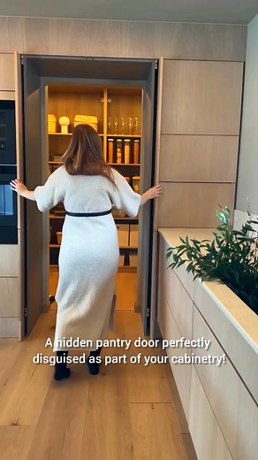 😲 What if your kitchen wall was more than just cabinets? This hidden pantry door design is pure magic — sleek, functional, and totally unexpected! The ultimate dream for modern homes and minimal interiors 🏡💫 #HiddenDoor #SecretPantry #SmartHomeDesign #ModernKitchen #InteriorDesign #LuxuryHome #SpaceSavingIdeas #MinimalInteriors #KitchenGoals | Aluminium Glass Design
