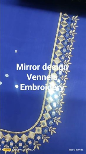 mirror design computer embroidery||vennela #embroidery
