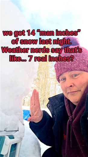 1.3K views · 29 reactions | 14 man inches reported… 7 "real" ones… measured in the freezing dark… confident as hell… I’m not complaining, but also…  | Krystal Hall | Facebook