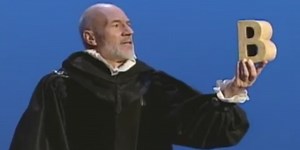 Sir Patrick Stewart Gives a Shakespearean Soliloquy on the Letter 'B' on a 1996 Episode of Sesame Street