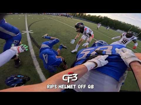 37u Unc RIPS Helmet Off QB! | Go Pro Football POV