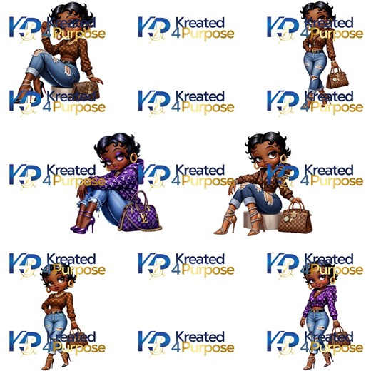 Betty Boop Clip Art: Retro Chic, High Fashion (PNG) - Etsy