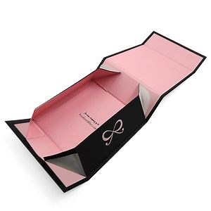 [Hot Item] Pink Color Cardboard Magnetic Book Shape Folding Paper Gift Box for Cosmetics