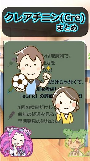 【60秒で復習】クレアチニン(Cre)の重要ポイント