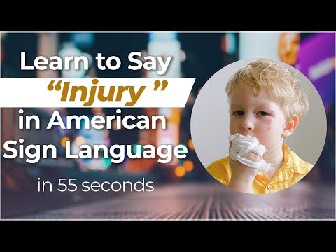 Signing in Seconds: Learn how to say INJURY in ASL! LESS THAN 50 SECONDS!