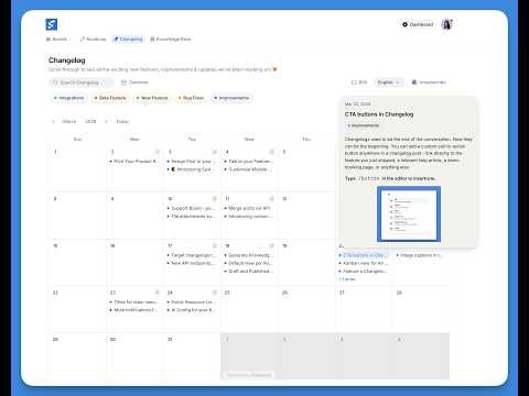 [NEW] Calendar View for Changelog