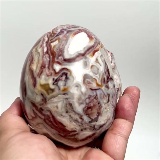 Mexican Crazy Lace Agate Skull Healing Crystal Carving 800g