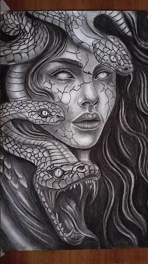 How to Draw Medusa drawing #viralshort #tattoo #medusa #easydrawing #art ‪@YavikaArts‬