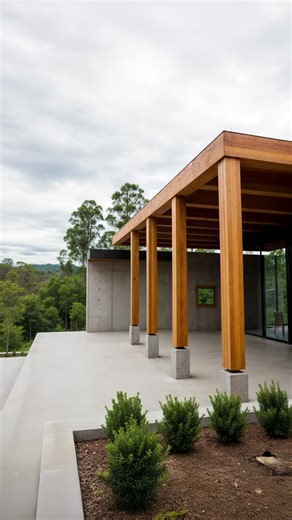 Architect and interior design on Instagram: "Elevated Timber Column to Concrete Base Connection Detail"