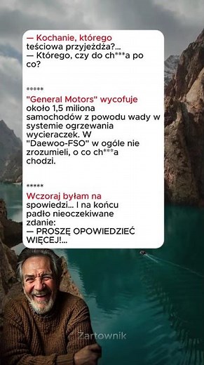 — Kochanie, którego teściowa przyjeżdża?…