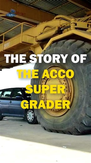 Mining #Shorts on Instagram: "This is the largest motor grader ever constructed: the ACCO Super Grader. #acco #grader #caterpillar #motorgrader"