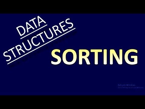 Sorting in Data Structures