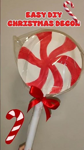 THIS IS AN EASY DIY CHRISTMAS DECOR 🍭🤶🏻 PERFECT CHRISTMAS CANDY 😍 #christmas #xmas #santa #candy