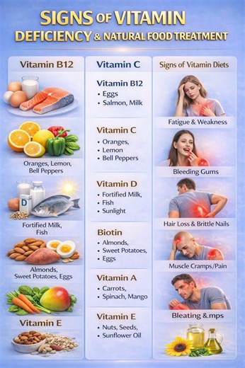 Signs of Vitamin Deficiency & Natural Food Treatment | Best Foods for Vitamins#healthylifestyle