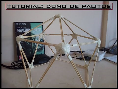 Como hacer un domo geodesico de palito || TUTORIAL #4