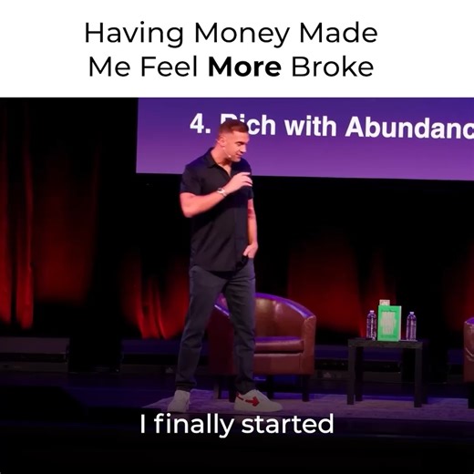 10K views · 106 reactions | Lewis Howes reflects on how making millions still left him emotionally broke until he learned the difference between money and abundance. | Lewis Howes | Facebook