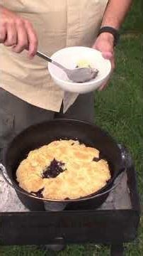 The Secret to Perfect Dutch Oven Blueberry Cobbler 🫐🔥