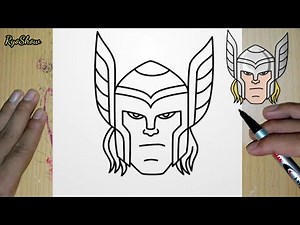 How to draw THOR from Avengers (Marvel) step by step Drawing tutorial