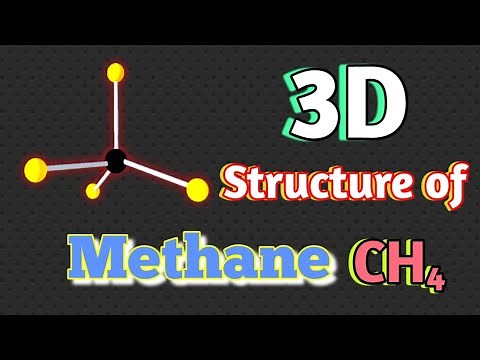 Methane( CH4 ) 3D structure animation #shorts