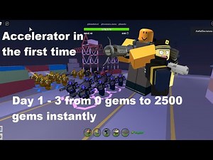 Getting Accelerator for the first time! (from 0 to 2500gems in 3 Days) Tower Defense Simulator #1