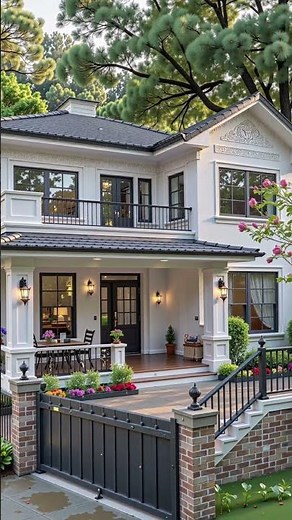 Modern Pointed Roof 2-Story House with Garden | Stylish Living